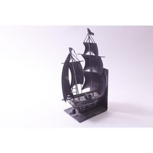 Vintage, Sailing Ship, Book End, Metal, Nautical, Maritime, ~ 250605-WH 308